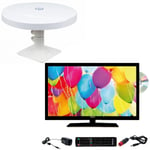 Pack ANTARION TV LED 21.5" 54cm Téléviseur HD Lecteur DVD + Antenne TNT Omnidire