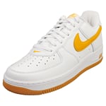 Nike Air Force 1 Low Retro Qs Mens Fashion Trainers in White Gold - 10.5 UK