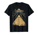 UFO Ancient Alien Pyramid Spaceship Astro Sci-fi T-Shirt