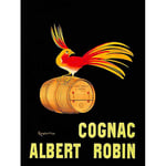 Wee Blue Coo Advert Drink Alcohol Albert Robin Cognac Brandy Bird France Art Print Poster Wall Decor 12X16 Inch