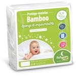 Protège Matelas / Alèse Bébé - Bamboo - 60x120 cm - Imperméable - Doux et Respirant - Bouclette éponge - Babysom