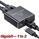 Gigabit RJ45 Network Splitter 1000Mbps 1 till 2 sätt Lan Ethernet A2