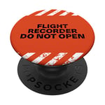 Flight Recorder Do Not Open Aviation Boîte noire PopSockets PopGrip Interchangeable