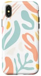 iPhone X/XS cute abstract leaves Pastel Colours Aesthetic Summer Case