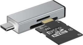 Lecteur Carte Sd/Micro Sd, Usb C Card Reader En Aluminium Pour Tf/Sdxc/Sdhc/Micro Sdxc/Micro Sdhc 2 En 1 Lecteur De Carte Mémoire Otg Adaptateur Pour Laptop Android Phones (Gris)