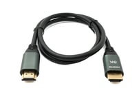 System-S Câble HDMI 2.1 3 m 8K Ultra HD Standard mâle vers mâle UHD Adaptateur en Noir