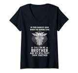 Womens In your darkest hour when the demons come call on me V-Neck T-Shirt