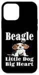 Coque pour iPhone 12 mini Drôle Beagle Little Dog Big Heart Dog Lover Mom Dad Grandma