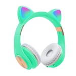Amusingtao Bluetooth Headphones Cat Ear, LED Light Up Wireless Foldable Headphones,10m noise isolation,Over Ear with Microphone and Volume Control for Smartphones/Laptop/PC/TV