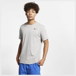 Nike Dri-FIT Men's Fitness T-Shirt DK GREY HEATHER/BLACK, storlek X-Large