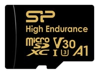 Silicon Power Golden Series - High Endurance Flashminnekort (Microsdxc Til Sd-Adapter Inkludert) - 256 Gb - A1 / Video Class V30 / Uhs-I U3 / Class10 - Microsdxc Uhs-I U3