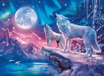 Ravensburger - Puzzle Adulte - Puzzle 500 pièces Phosphorescent - Glow in The Dark - Loups sous Les lumières du Nord - Adultes et Enfants à partir de 10 Ans - Puzzle de qualité supérieure - 12000476