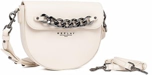 Replay petit sac à main femme en simili cuir, Dirty White 002 (ivoire), taille unique