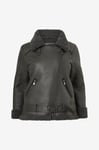 Only Carmakoma - Pilotjacka carNewlis Faux Leather Aviator Otw - Svart