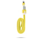 Cable pour IPHONE X Noodle Chargeur Lighting Usb APPLE 1m - JAUNE