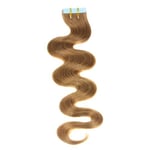 Just Beautiful Hair and Cosmetics Lot de 20 x 2,5 g tape in/on ondulés Remy extensions capillaires bouclées Skin Weft 60 cm
