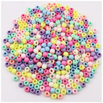 HUASUN Pony Beads 400pcs 10mm Hair Beads Colorful Craft Beads Small Acrylic Beads Loose Beads Pearls Plastic Beads for Jewellery Making, Home Decor, Bracelet, Necklace, Keychain, Phone Strap