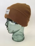 New Men’s Herschel Supply ‘Elmer’ Yellow-Brown Acrylic  Cuffed Beanie