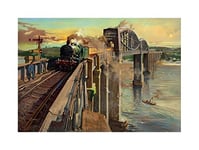 Wee Blue Coo Painting Royal Albert Bridge Saltash British Railways Wall Art Print