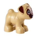 LEGO Animal Friends Tan Pug Dango with Brown Muzzle and Pink Tongue Minifigure