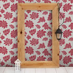 apalis Papier peint intissé fleurs papier peint Motif fleur baroque rouge peint Motif carré, Taille, rouge, 98329, 192 x 192 cm