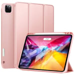 ZtotopCase for New iPad Pro 11 2020 Case with Pencil Holder, Support iPad 2nd Pencil Charging & Pair, Auto Sleep/Wake, Full Body Protective Rugged Shockproof Case for iPad Pro 11 2020 - Rose Gold