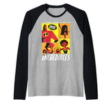 Disney Pixar Incredibles Box Comic Retro Manche Raglan