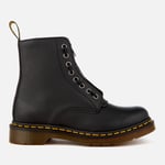 Dr. Martens Women's 1460 Pascal Front Zip Arcadia Leather 8-Eye Boots - Black - UK 4 - Black