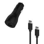 Nokia PC-18WC In-Car Phone Charger, 18W with Tangle Free USB Cable, Fast Phone Charger for Car, For All Cars or Vans, Car Accessories for Phones