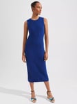 Hobbs Elea Knitted Midi Dress, Cobalt Blue