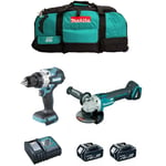 MAKITA Kit MK217 (DHP486 DGA504 2 x 5,0 Ah DC18RC LXT600)