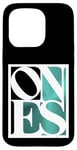 Coque pour iPhone 15 Pro Bleu sarcelle Aqua One Of Them Ones vieilli Bleu sarcelle Aqua Graphic