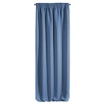 Eurofirany Smooth Blackout Blackout Ruffle Tape Soft Curtains Modern Simple Bedroom Children's Room Living Room Polyester Navy Blue 135 x 270 cm