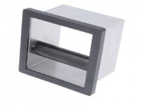 Knockbox uden bund EDO 13.8x15.2x9.5cm rusfri stål og sort gummikant,12 stk/krt