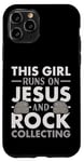 Coque pour iPhone 11 Pro Collection Rock Collector This Girl Runs On Jesus And Rock Collecting