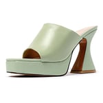 L37 HANDMADE SHOES Women's She's A Lady Heeled Sandal, Green, 3 UK