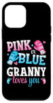 iPhone 12 mini Pink Or Blue Granny Loves You Boxing Gender Reveal Party Case