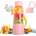 Blender Portable, Juicer Cup avec 450ml 6 Lames sans bpa pour Sport et Voyage, Mixeur Blender Mini pour Smoothie et Milk-shake, No毛l Cadeau Femme