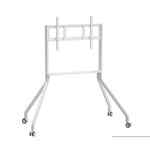 Support TV,Table Top TV Stand Support TV Support de Sol Mobile Écran publicitaire Chariot de conférence Chariot TV Portable Universel Bureau Commercial Vertical (Couleur: Blanc,Taille: 55-86)