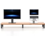 ErgoWork Hickory Dual LCD Stand -monitoritaso, pähkinäpuu