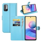 Xiaomi Redmi Note 10      Pu Wallet Case    [Lightblue]