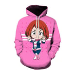 EDMKO Homme Femme Sweats À Capuche 3D Imprimer My Hero Academia Anime Japanese Ochaco Uraraka Vêtements De Sport Hoodies Outwear Pullover Sweatshirt,X~Small