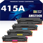 Cartouche De 415A Toner Avec Puce Compatible Pour Hp 415A 415X Pour Hp Color Laserjet Pro Mfp M479Fdw Toner M479Fnw M479Dw M479Fdn M454Dw M454Dn M479 W2030A W2030X W2031A W2032A W2[DYJ072268]