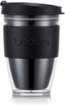 BODUM 11889-01S JOYCUP Travel Mug, double wall, 0.25 L, black band, Plastic