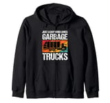 Just a Boy Who Loves Garbage Trucks Tee, Garbage Truck Lover Zip Hoodie