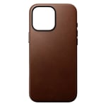 iPhone 16 Pro Nomad Max Traditional Leather Skal - MagSafe Kompatibel - Brun