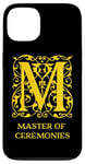 Coque pour iPhone 13 Master of Ceremonies MC Vintage Gold Letter M