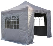 All Seasons Gazebos 3m x Pop Up Garden Gazebo & Side Panels- Grey