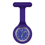 Vicloon Montre à Gousset D'infirmière, Infirmière Montre Broche en Silicone avec Broche pour Infirmières et à Tout Autre Professionnel de la Santé Bleu Marine