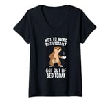 Womens Not to brag but I totally got out of bed today sloth V-Neck T-Shirt